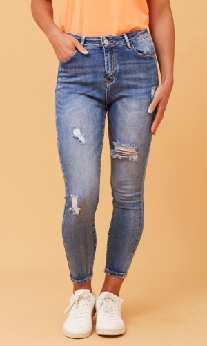 Bernice Distressed Skinny Jeans