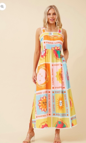 Caleigh Patchwork Maxi Dress